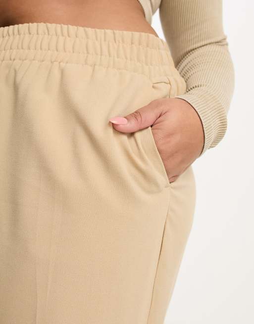Vero Moda Curve – Stand Alone – Hose in Cremeweiß mit weitem Schnitt und gesmoktem Bund, 4 von 4