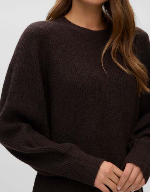 Vero Moda Curve Strickkleid in Schokobraun, 4 von 5