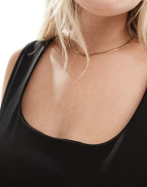Vero Moda Curve – Svart topp i jersey med fyrkantig ringning, 2 av 4