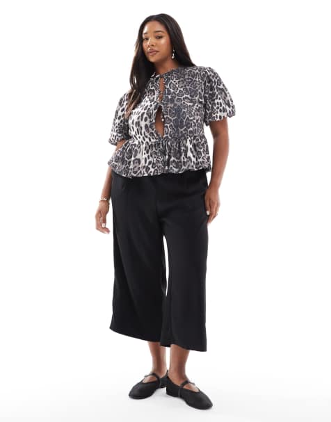 Vero Moda Curve – Svarta culotte-byxor - view 1