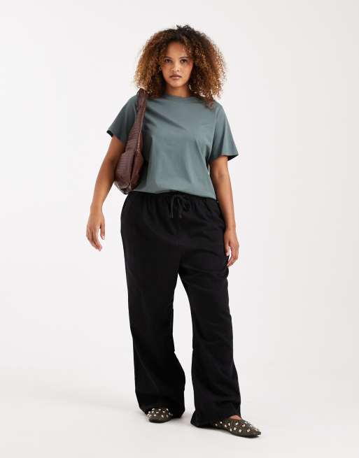 Vero Moda Curve t-shirt in balsam green, 3 of 4
