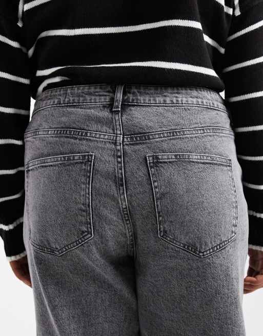 Vero Moda Curve Tessa high rise wide leg jeans in medium gray wash, 4 of 5