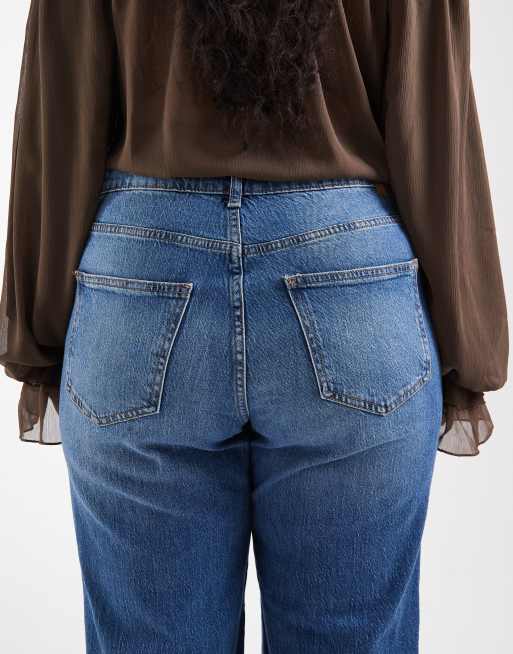 Vero Moda Curve Tessa high waisted wide leg jeans in medium blue wash, 5 of 5