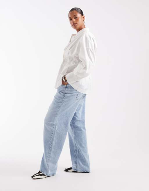 Vero Moda Curve – Tessa – Jasnoniebieskie jeansy z szerokimi nogawkami, 2 z 5