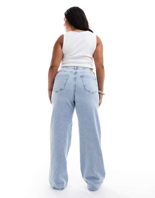 Vero Moda Curve – Tessa – Weit geschnittene Jeans in hellblauer Waschung, 3 von 5
