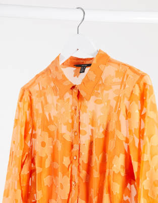 orange smock dress