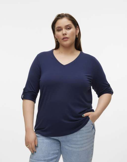 Vero Moda Curve - Top blu navy