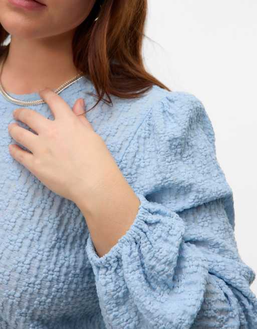Vero Moda Curve Top in light blue, 2 of 4