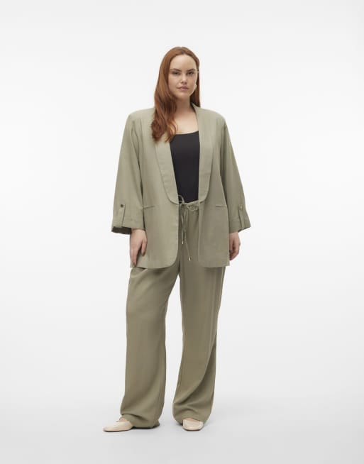 Vero Moda Curve Trousers in laurel oak