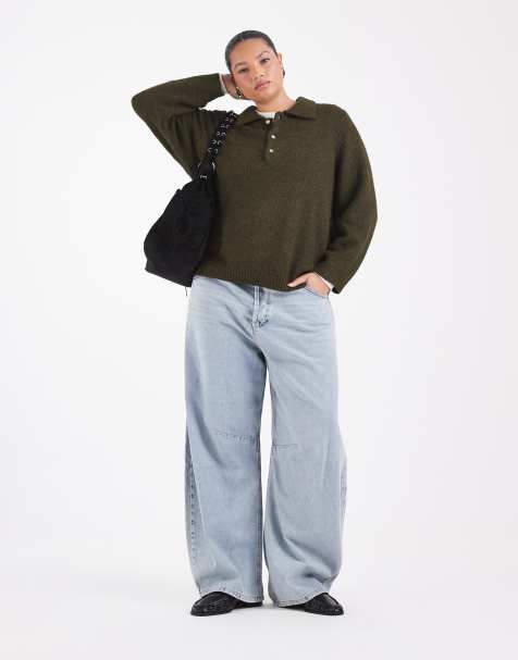 Vero Moda Curve weicher Strick-Rollkragenpullover in dunkelgrün meliert - view 1