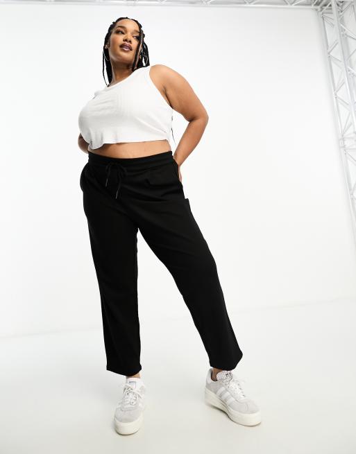 Shape Black Jersey Wide Leg Pant, Curve