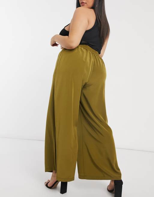 Olive green 2024 palazzo pants