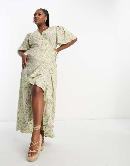 Vero moda shop green floral dress