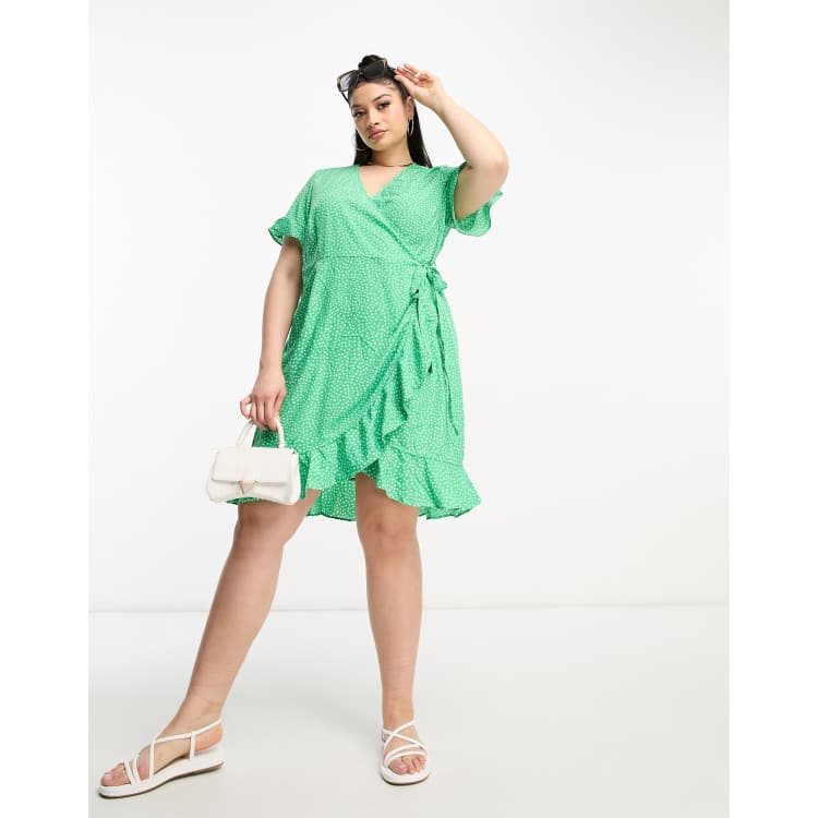 Green spot 2024 wrap dress