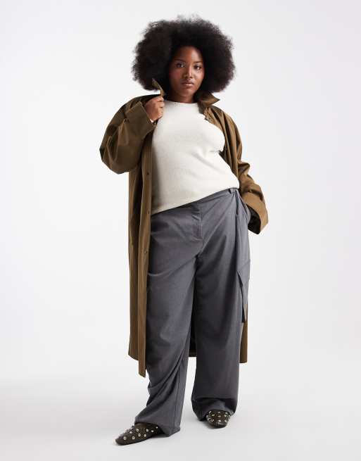 Vero Moda Curve - Zachte gebreide trui met ronde hals in crème, 2 van 4