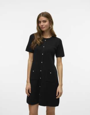 Vero Moda – Czarna dzianinowa sukienka - view 1