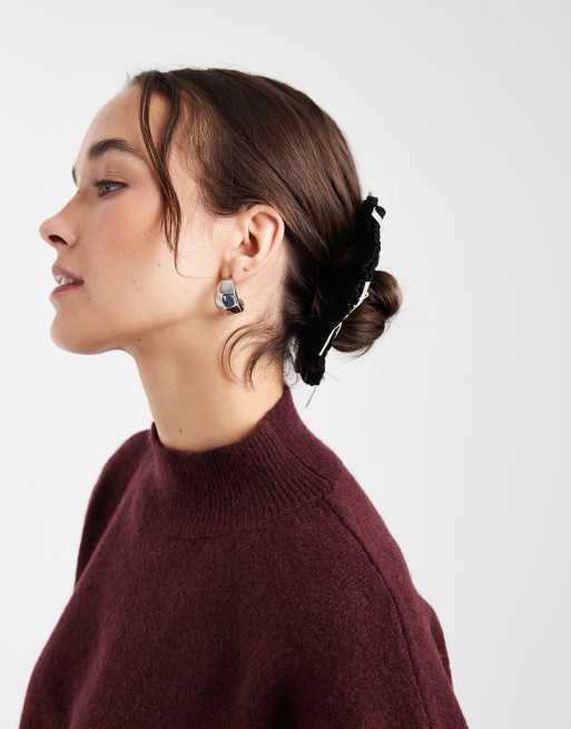 Vero Moda – Czarna gumka do włosów z ozdobnymi kokardkami, 2 z 3