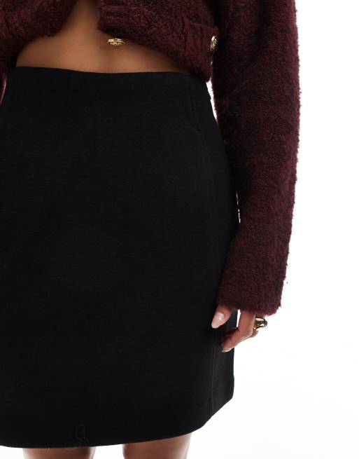 Vero Moda – Czarna usztywniana spódnica mini z wysokim stanem, 4 z 5