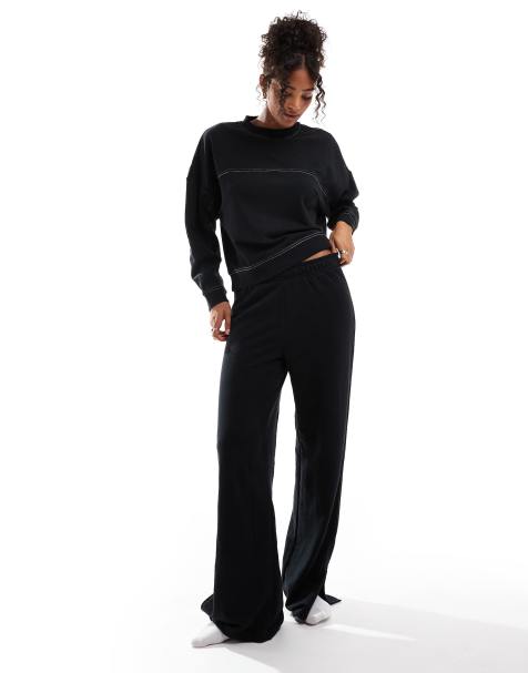Vero Moda – Czarne joggersy z szerokimi nogawkami, część zestawu - view 1