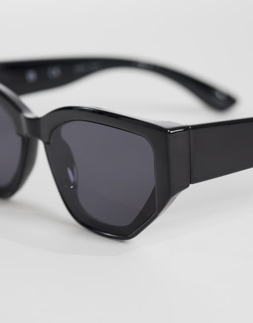 Vero Moda – Czarne kanciaste okulary przeciwsłoneczne typu kocie oczy, 2 z 3