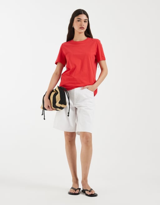 Vero Moda – Czerwony T-shirt, 3 z 4