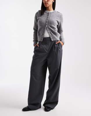 Vero Moda Dad Fit Tailored Pants In Black