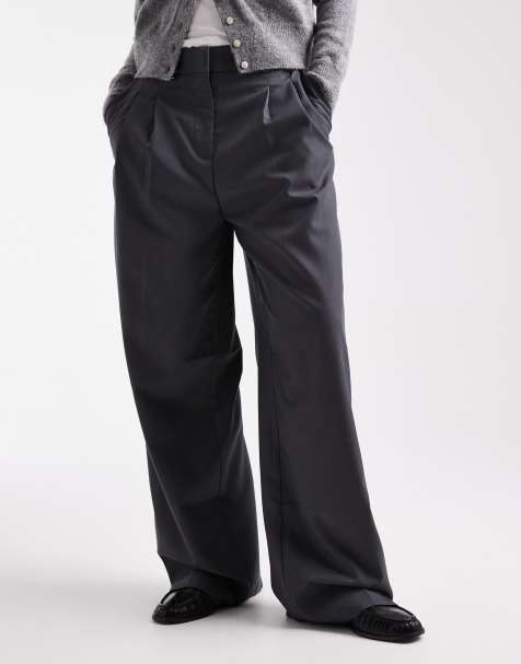 Vero Moda dad fit tailored trouser in medium grey - view 1