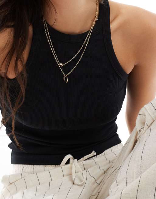 Vero Moda - Débardeur côtelé à col ras de cou - Noir, 4 de 4