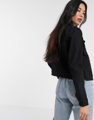 vero moda black denim jacket