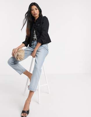 vero moda black denim jacket