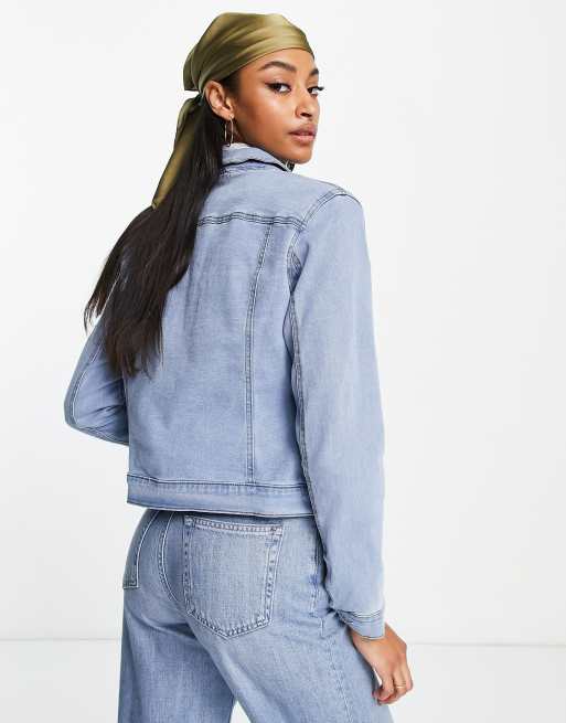 fout Schots paus Vero Moda denim jacket in light blue | ASOS