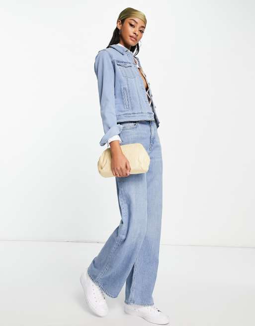 fout Schots paus Vero Moda denim jacket in light blue | ASOS