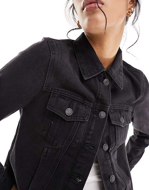 Vero Moda denim jacket in washed black | ASOS Vero Moda denim jacket in washed black | ASOS