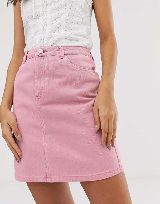 Vero moda on sale pink denim skirt