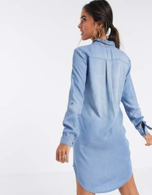 vero moda denim shirt dress