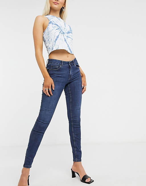 Vero moda destroy jeans in dark blue