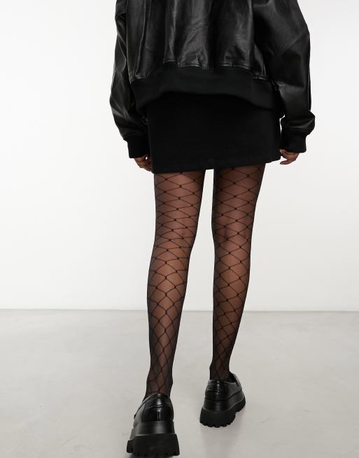 Vero Moda diamond tights in black