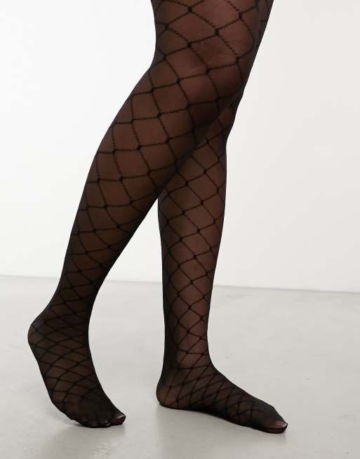 Vero Moda Diamond Tights in Black