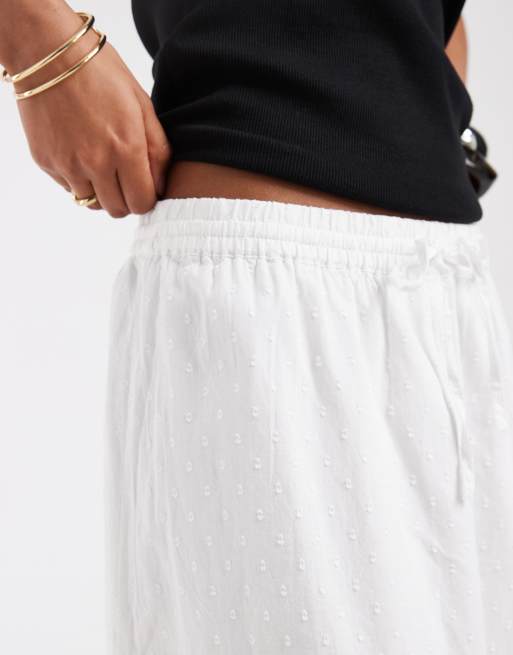 Vero Moda dobby texture boho maxi skirt in white, 4 of 5