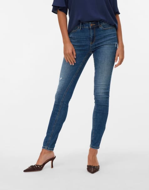Vero Moda – Dopasowane ciemnoniebieskie jeansy - view 1