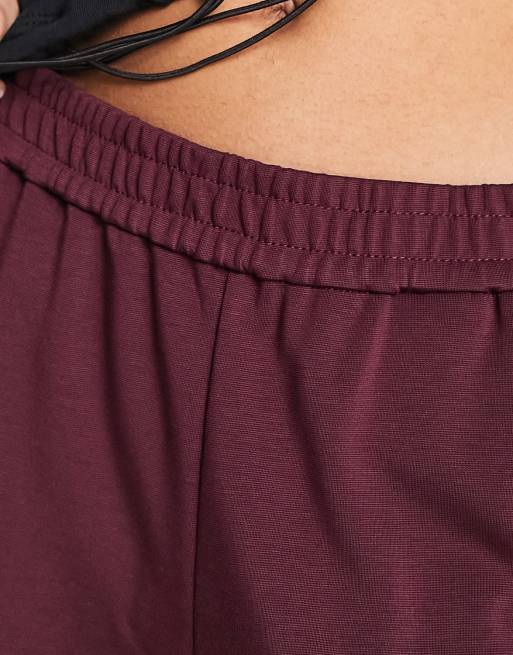 Vero Moda – Dopasowane spodnie w kolorze wina z prostymi nogawkami, 3 z 4