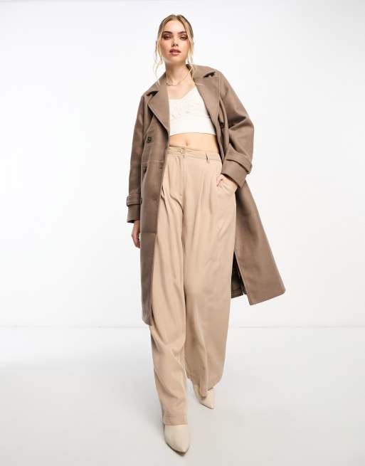 Buy Coffee Brown Trench Coat for Women - Double-Breasted – Modora UK