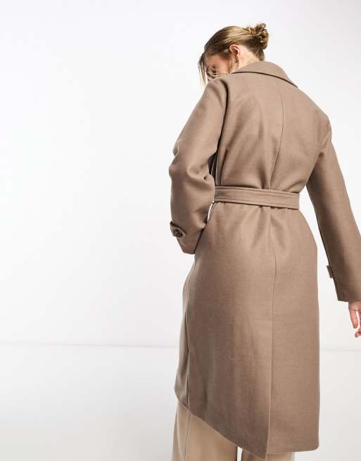 Vero Moda double breasted formal trench coat in brown ASOS