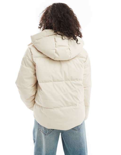 Vero Moda - Doudoune courte effet enduit - Grège, 3 de 4