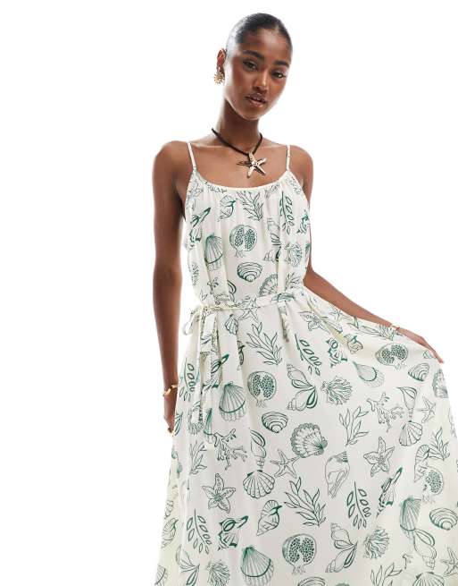 Vero Moda - Easy - Vestito alla caviglia con spalline sottili e stampa a tema marino, 2 di 4