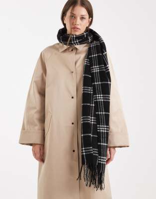 Vero Moda - Écharpe à carreaux - Noir