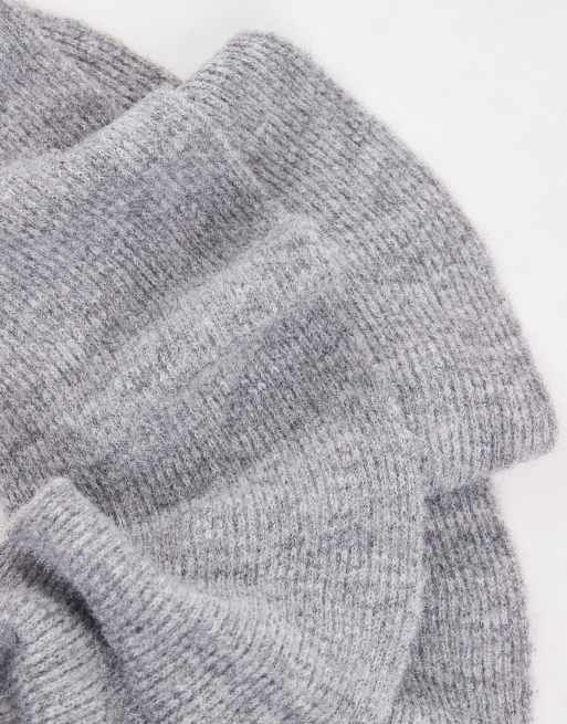 Vero Moda écharpe asymétrique gris clair chiné, 3 de 3