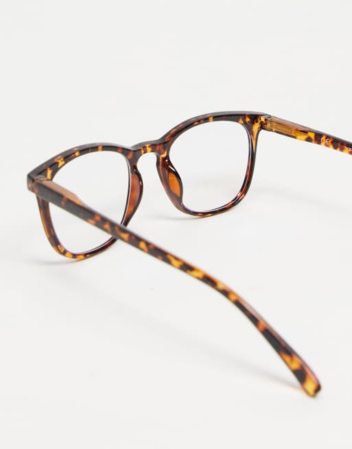 Vero Moda – Eckige Brille in Schildpatt-Optik mit Blaulicht-Filter, 3 von 4
