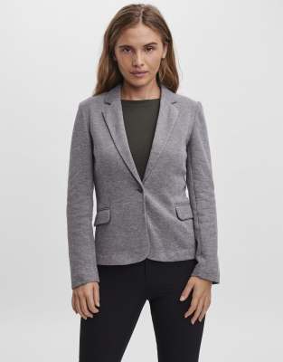 Vero Moda - Einreihiger Blazer in Anthrazit-Grau