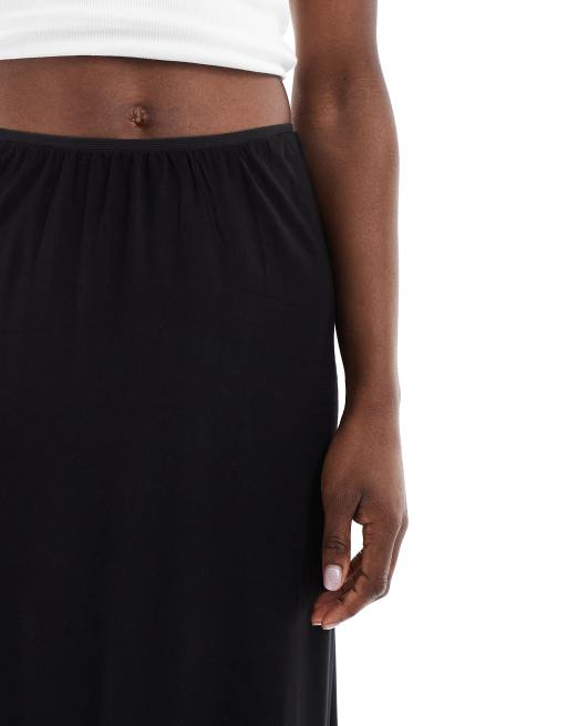 Vero Moda elasticated waist band maxi skirt in black, 4 of 5